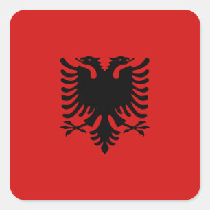 Etiqueta da bandeira de Albânia