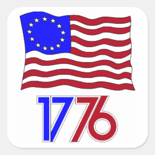 Etiqueta da bandeira de Betsy Ross