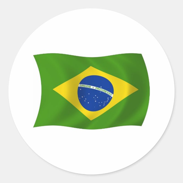 Etiqueta da bandeira de Brasil (Frente)