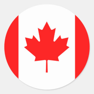 Etiqueta da bandeira de Canadá