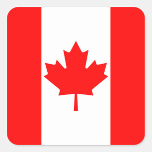 Etiqueta da bandeira de Canadá