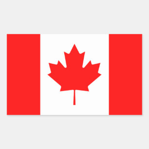 Etiqueta da bandeira de Canadá