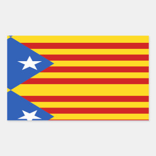 Etiqueta da bandeira de Catalonia Estrellada