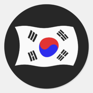 Etiqueta da bandeira de Coreia do Sul