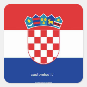 Etiqueta da bandeira de Croatia