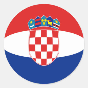 Etiqueta da bandeira de Croatia Fisheye