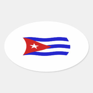 Etiqueta da bandeira de Cuba