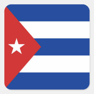Etiqueta da bandeira de Cuba