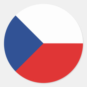 Etiqueta da bandeira de Czechia Fisheye