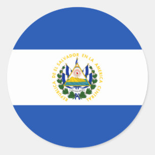 Etiqueta da bandeira de El Salvador