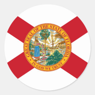 Etiqueta da bandeira de Florida