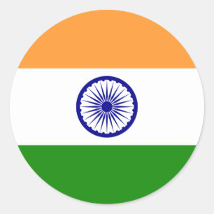 Etiqueta da bandeira de India