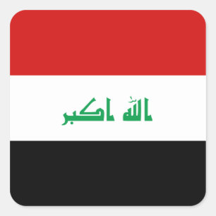 Etiqueta da bandeira de Iraque