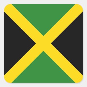 Etiqueta da bandeira de Jamaica