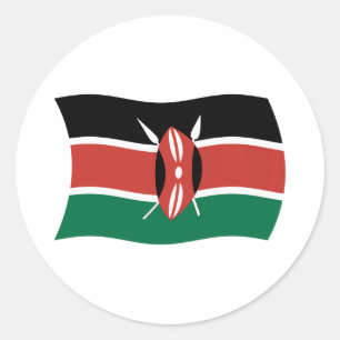 Etiqueta da bandeira de Kenya