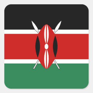 Etiqueta da bandeira de Kenya