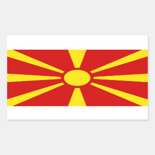 Etiqueta da bandeira de Macedónia