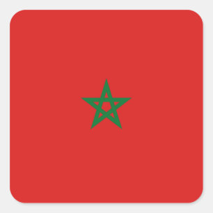 Etiqueta da bandeira de Marrocos