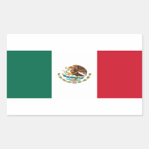 Etiqueta da bandeira de México