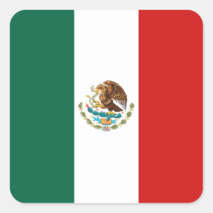 Etiqueta da bandeira de México