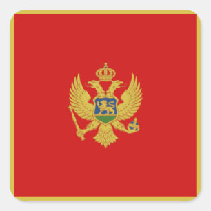 Etiqueta da bandeira de Montenegro