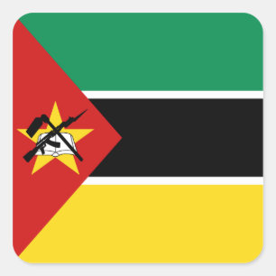 Etiqueta da bandeira de Mozambique