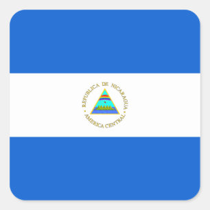 Etiqueta da bandeira de Nicarágua