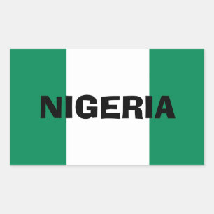 Etiqueta da bandeira de Nigeria*
