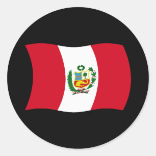 Etiqueta da bandeira de Peru