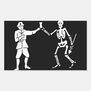 Etiqueta da bandeira de pirata de Bartholomew