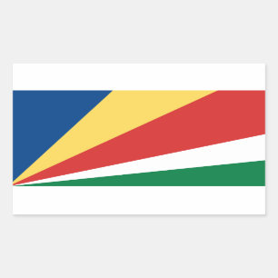 Etiqueta da bandeira de Seychelles*