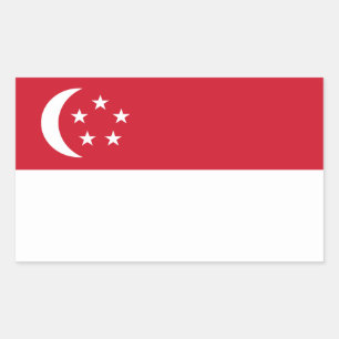 Etiqueta da bandeira de Singapore