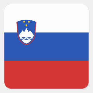 Etiqueta da bandeira de Slovenia