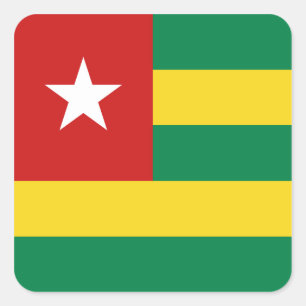 Etiqueta da bandeira de Togo