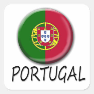 Etiqueta da bandeira do botão de Portugal