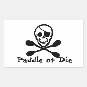 Etiqueta da bandeira do caiaque do pirata