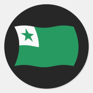 Etiqueta da bandeira do esperanto