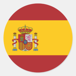 Etiqueta da bandeira nacional da espanha