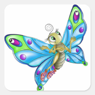 Etiqueta da borboleta/borboleta bonito dos