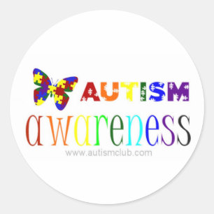 Etiqueta da borboleta da consciência do autismo