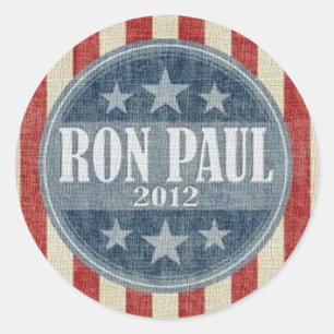 Etiqueta da campanha de Ron Paul 2012