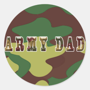 Etiqueta da camuflagem do pai do exército