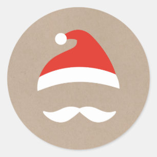 Etiqueta da cara do papai noel