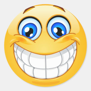 Etiqueta da cara do sorriso