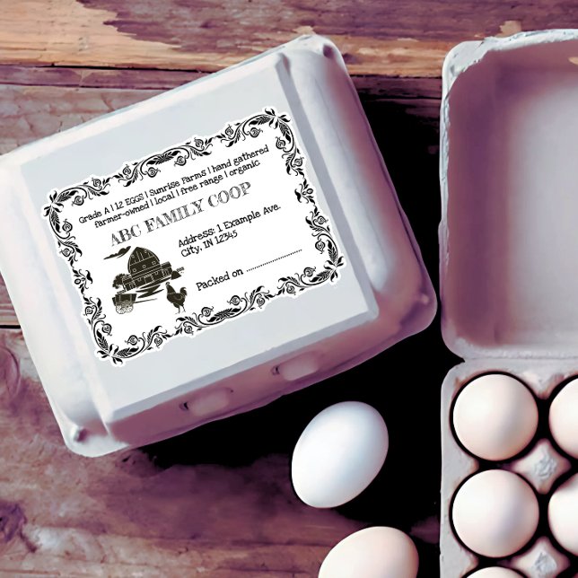 Etiqueta da Cartonagem de Ovos Grandes Fazendas (Criador carregado)