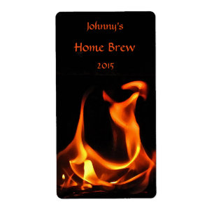 Etiqueta da cerveja do fogo da dança