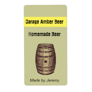 Etiqueta da cerveja do tambor