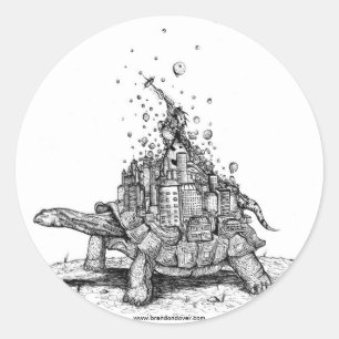 Etiqueta da cidade da tartaruga: D (tartaruga