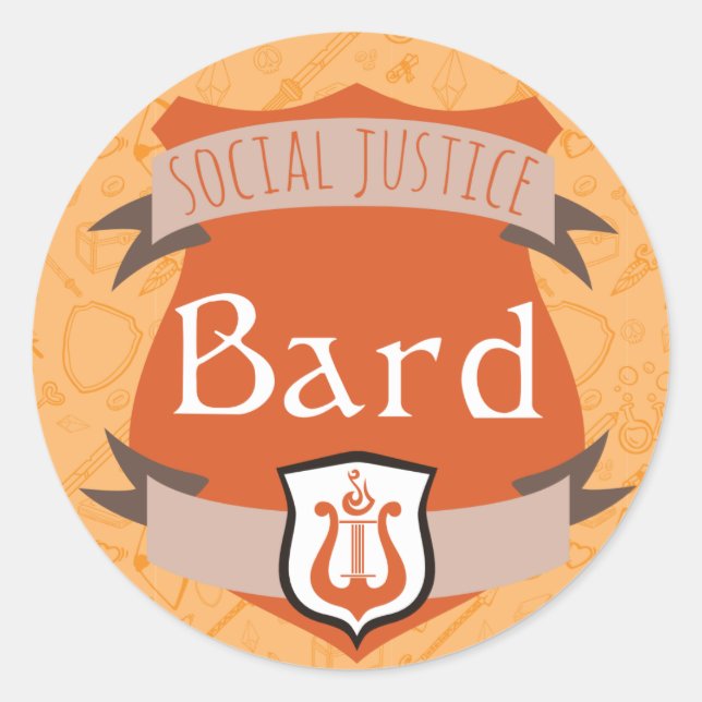 Etiqueta da classe de justiça social: Bardo (Frente)