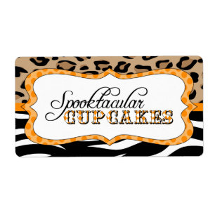 Etiqueta da comida dos cupcakes de Spooktacular